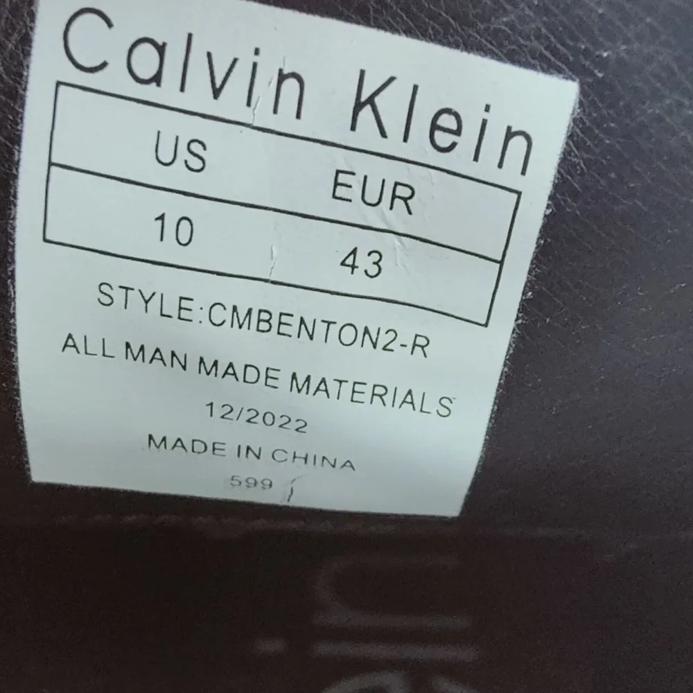 Calvin Klein Men's Benton Black Faux Leather Weave Oxford Dress Shoes, 10